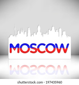 Moscow Russia vector design on white background.
