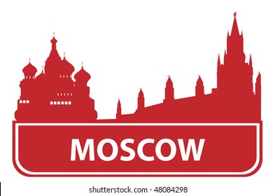 Moscow sity outline. Vector illustration