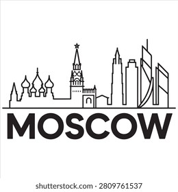 Moscow skyline featuring iconic landmarks and modern architecture