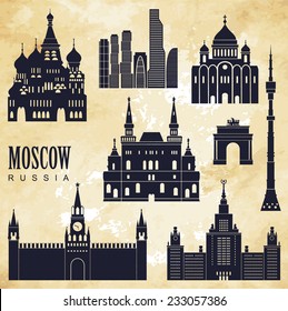 Moscow skyline. Vector illustration