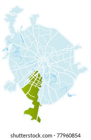 Moscow vector map