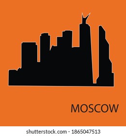 moscow vectore style architecture illustration background