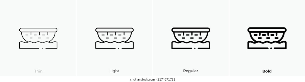 Moses basket icon. Thin, Light Regular And Bold style design isolated on white background