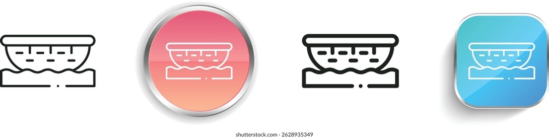 Moses basket icon. Thin Linear, Regular and Button Style Design Isolated On White Background