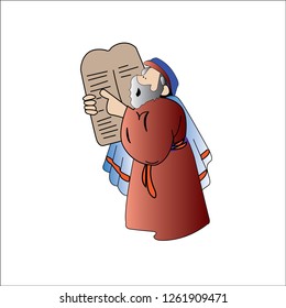 Moses was carrying 10 commandments from God.