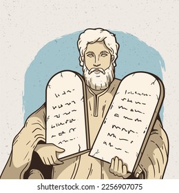 Moses cartoon character. vector illustration design.