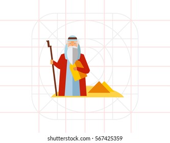 Moses in Desert Icon