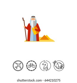 Moses in Desert Icon