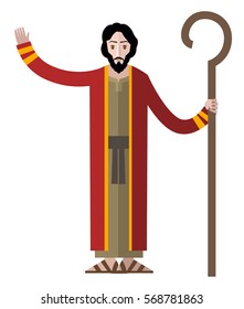 Moses His Staff Stock Vector (Royalty Free) 568781863 | Shutterstock