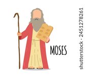 Moses icon clipart avatar logotype isolated vector illustration
