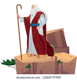 Moses on the mountain. Old Testament