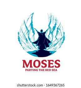 Moses Parting the red Sea vector illustration
for poster, t-shirt graphic, logo or any other purpose