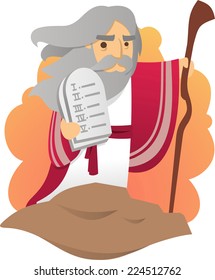Moses with the tablets of the law of god