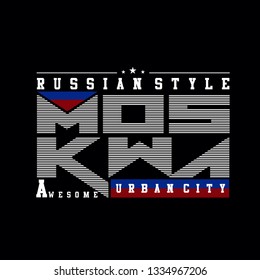 moskwa city tee element graphic t shirt print vector illustration design