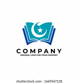 Moslem Book logos for Learning education. can be used as symbols, brand identity, company logo, icons, or others.