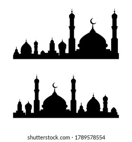 Moslem building vector Illustration design template