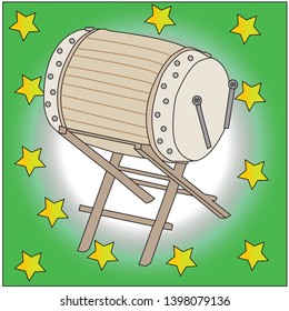 Moslem drum on the day of Eid Mubarak