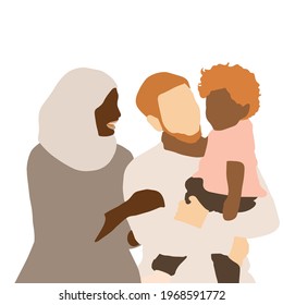 Moslem Family Clip Art Png Vector