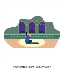 Moslem flat design vector, Moslem design vector, Moslem flat design template