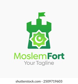 Moslem Fort Plantilla de diseño de logotipo. Bueno para empresas, agencias, comunidad y Organización