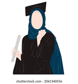 Moslem graduation illustraion design. vector isolated