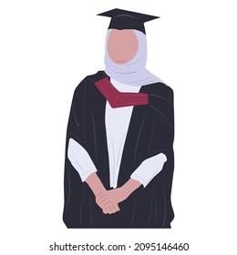 Moslem graduation illustraion design. vector isolated