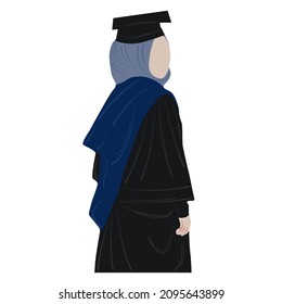 Moslem graduation illustraion design. vector isolated