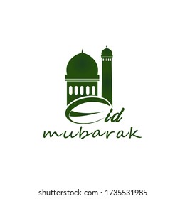 diseño de la ilustración de la plantilla de vectores del logotipo del icono de saludo de moslem