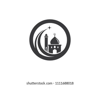 Moslem icon vector Illustration design template