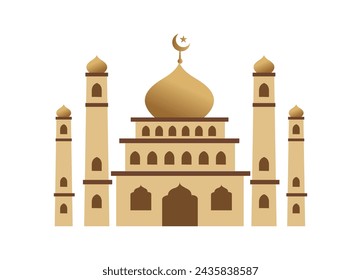 Icono de mezquita musulmana diseño vectorial Ilustración