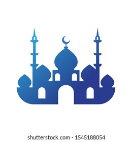 Moslem mosque icon vector Illustration design template