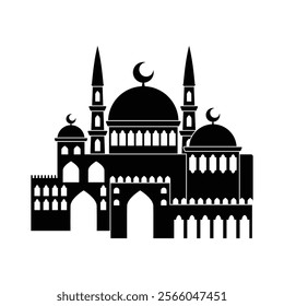 moslem mosque silhouette style background