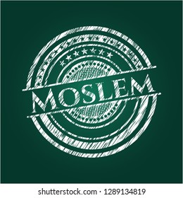 Moslem on blackboard