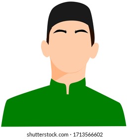 moslem prayer boy. vector art illustration for ramadhan kareem, peacefull and greeting to Allah