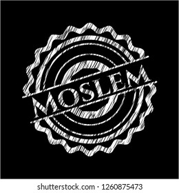 Moslem written on a chalkboard
