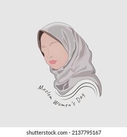 moslim women's day concept. illustration vector