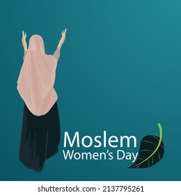 moslim women's day concept. illustration vector