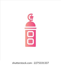 Moschee 1 Symbol mit isoliertem Vektorgrafik und transparentem Hintergrund.
