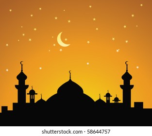 Mosque Stock Vector (Royalty Free) 58644757 | Shutterstock