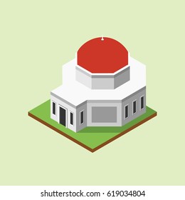 Mosque 3D Design Vector. Islamic Vector Design