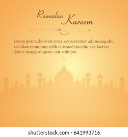 Mosque abstract background for Ramadan Kareem.