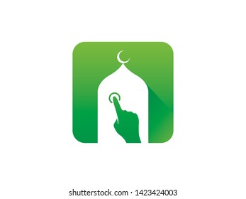Mosque App Logo Template, Icon, Symbol