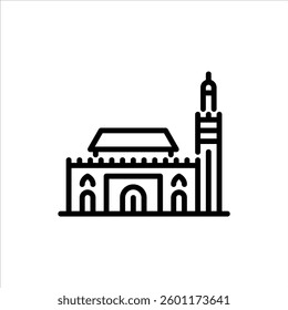 mosque architecture outline icon. mosque building line illustration