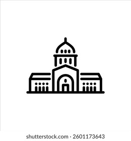 mosque architecture outline icon. mosque building line illustration