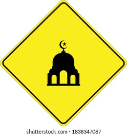 Vektorstraßenschild für Moschee