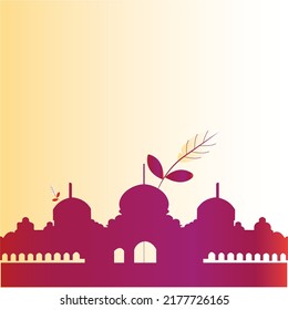 mosque bacground and vector muslim architecture