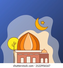 mosque background design for ramadan kareem