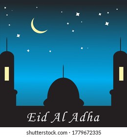 mosque background. Eid al-Adha greeting cards