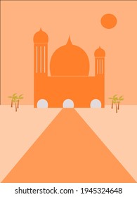 mosque background flat design for your design