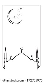 mosque background. islamic banner. suitable for islamic activities such as ramadan kareem, hajj, eid al-fitr and eid al-adha. vector illustration